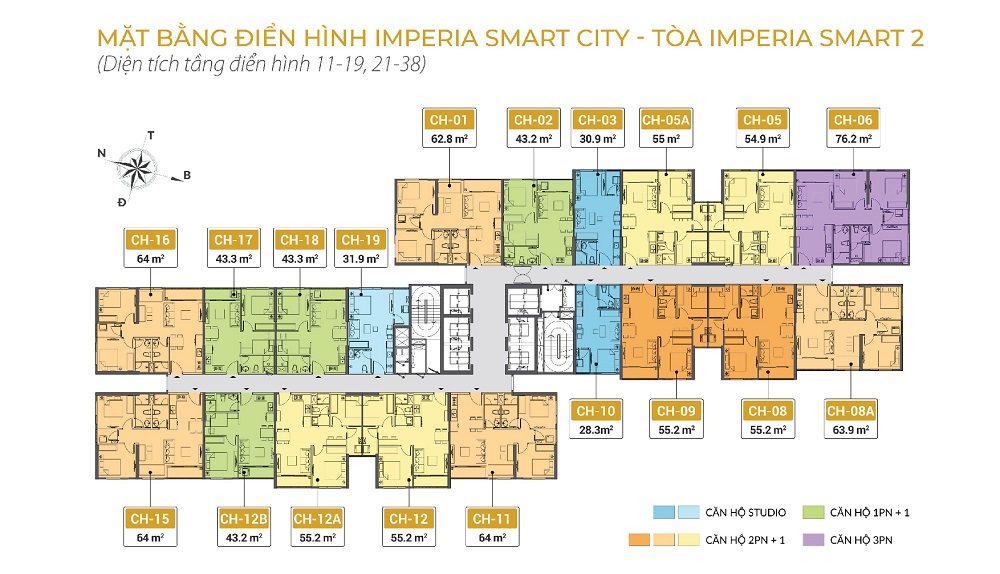 Mặt bằng tòa I5 Imperia Smart City